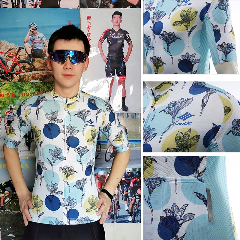 【Santic定制系列】陌上花开Flowers男款公路车骑行服