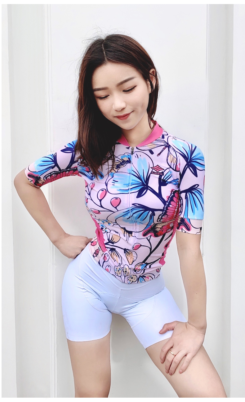 【Santic定制系列】陌上花开Flowers.S女款公路车骑行服