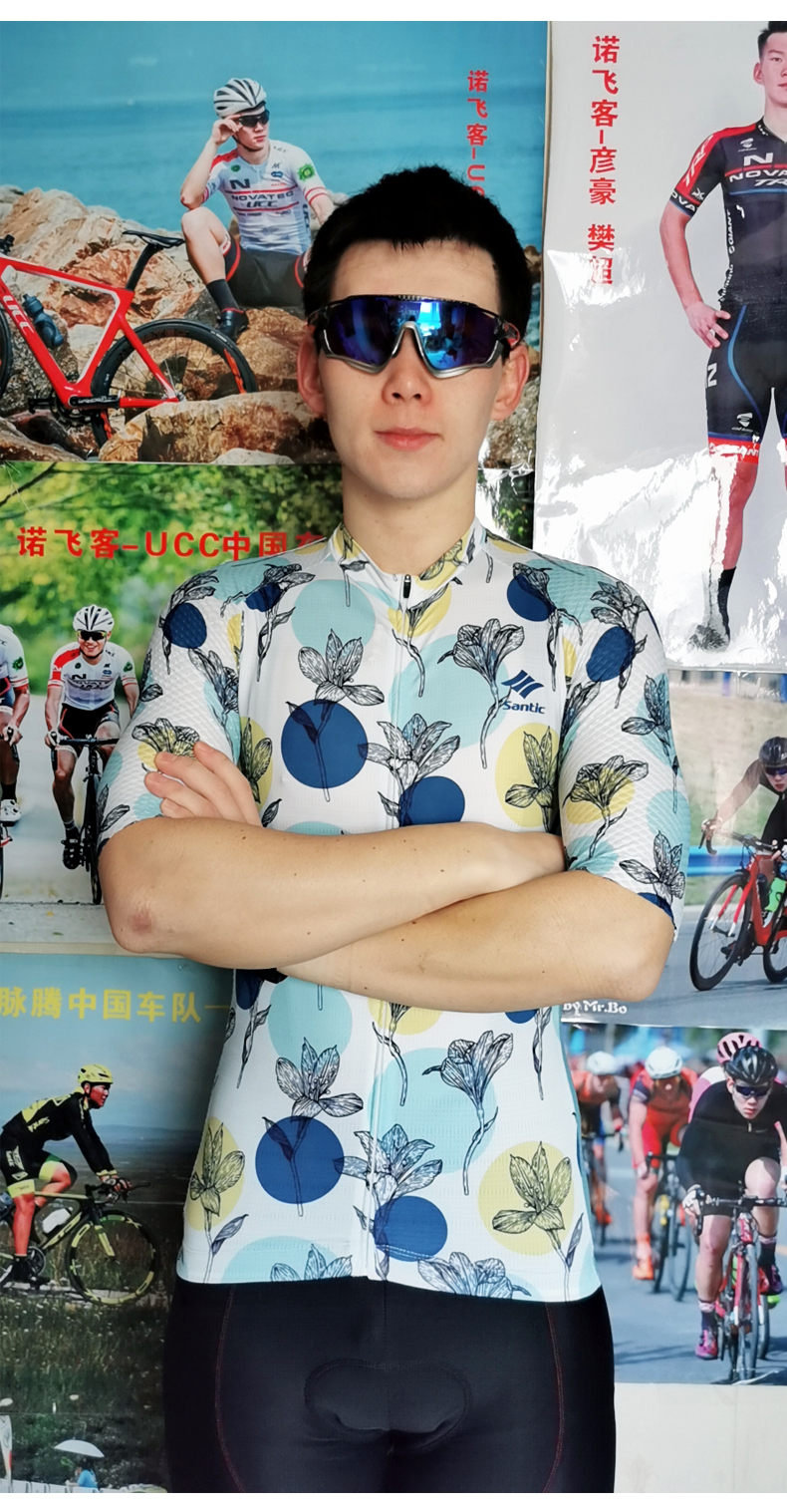 【Santic定制系列】陌上花开Flowers男款公路车骑行服
