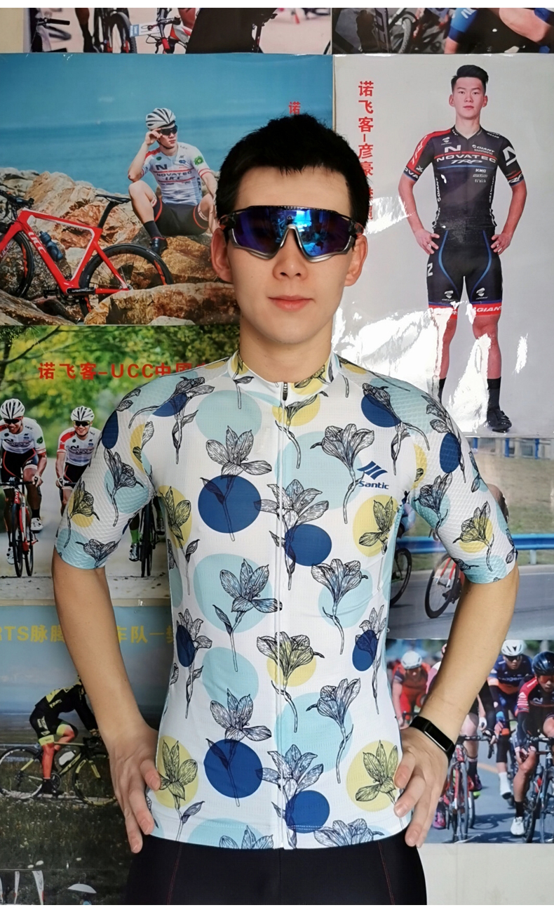 【Santic定制系列】陌上花开Flowers男款公路车骑行服